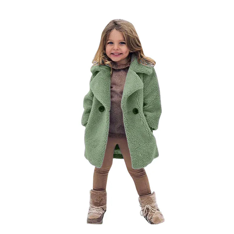 Trendy Kids Apparel Kids Clothing Girls Faux Fur Winter Warm Jackets