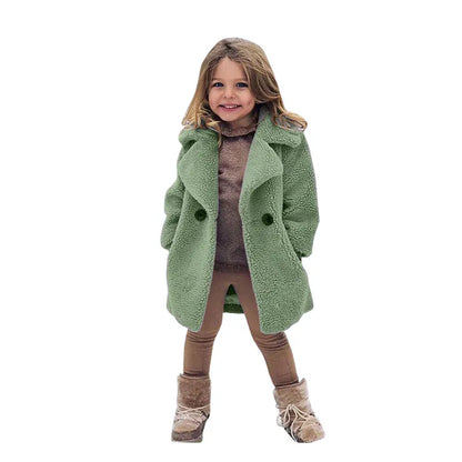 Trendy Kids Apparel Kids Clothing Girls Faux Fur Winter Warm Jackets
