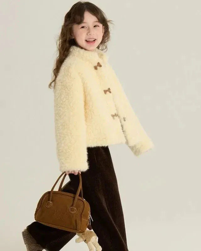 Trendy Kids Apparel Kids Clothing Girls Fluffy Coat