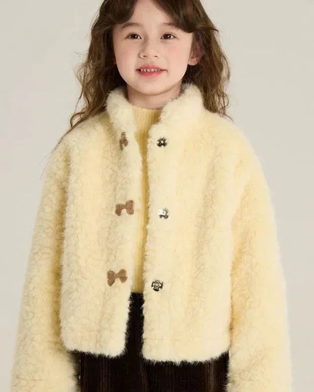 Trendy Kids Apparel Kids Clothing Girls Fluffy Coat