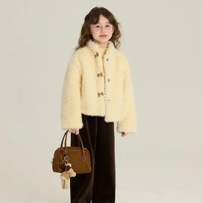 Trendy Kids Apparel Kids Clothing Girls Fluffy Coat