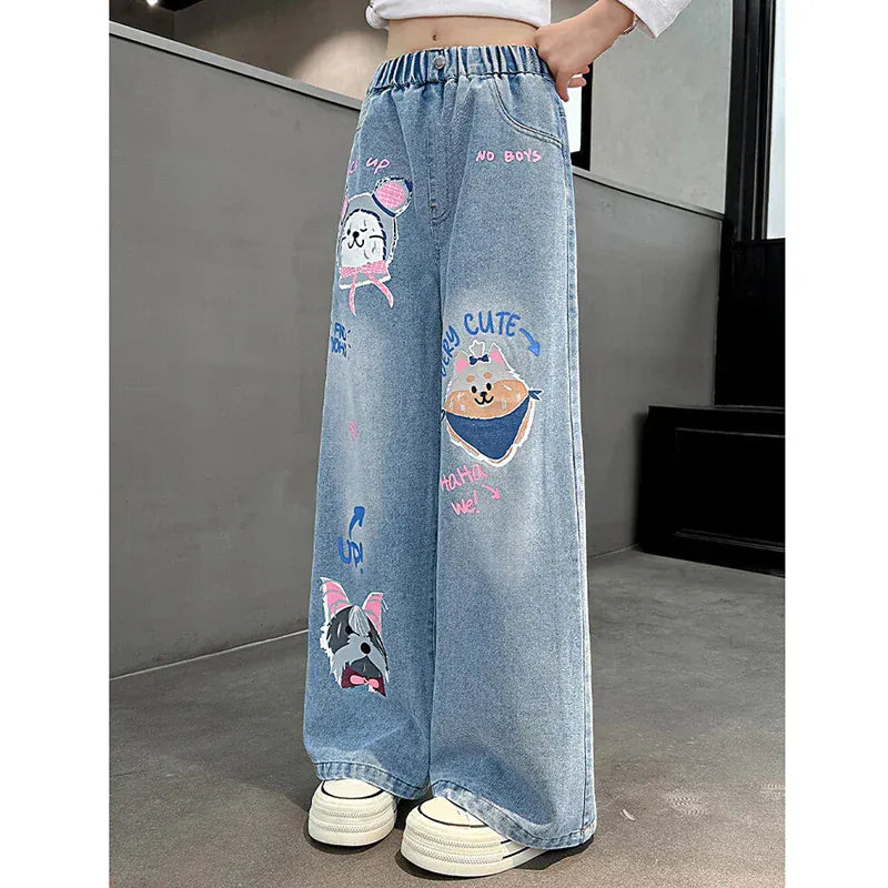 Trendy Kids Apparel Kids Clothing Girls Graffiti Street Style Long Pants