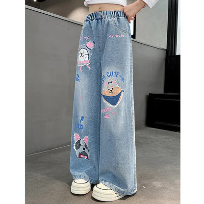 Trendy Kids Apparel Kids Clothing Girls Graffiti Street Style Long Pants
