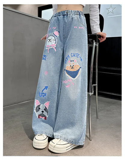 Trendy Kids Apparel Kids Clothing Girls Graffiti Street Style Long Pants