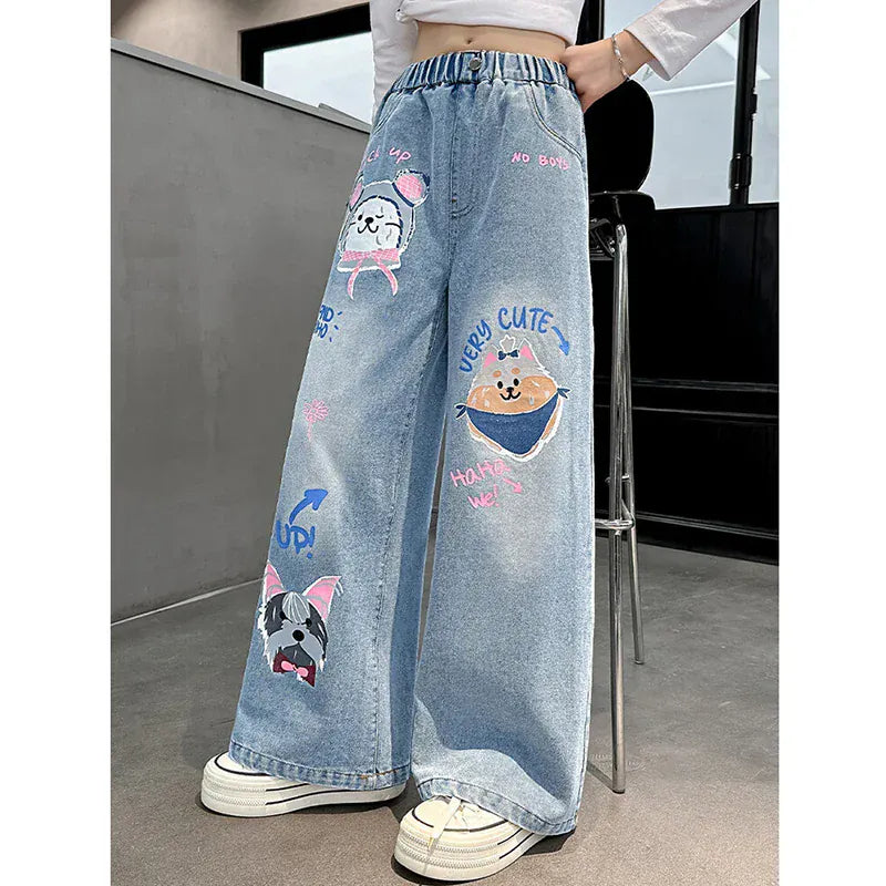 Trendy Kids Apparel Kids Clothing Girls Graffiti Street Style Long Pants