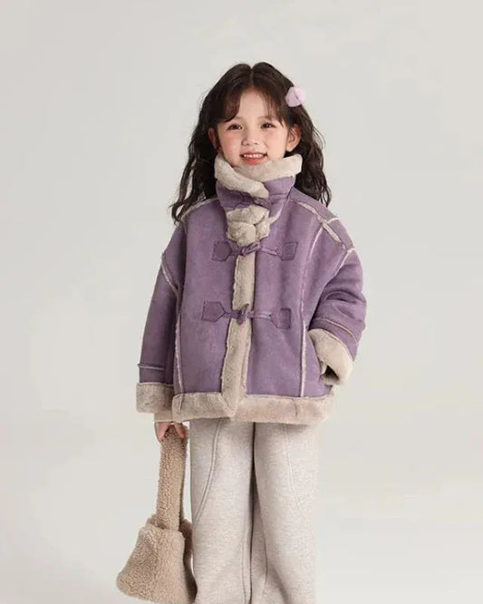 Trendy Kids Apparel Kids Clothing Girls Horn Toggle Coat