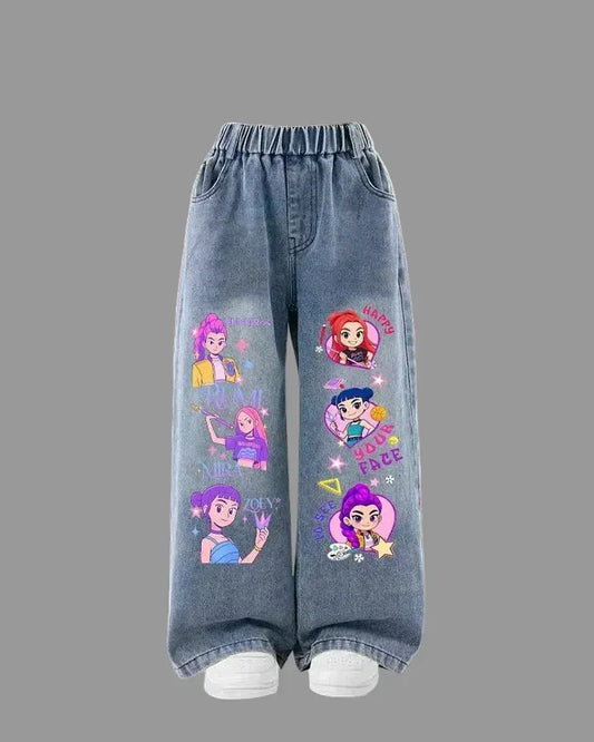 Trendy Kids Apparel Kids Clothing Girls' New Spring/Autumn Straight Leg Denim Jeans