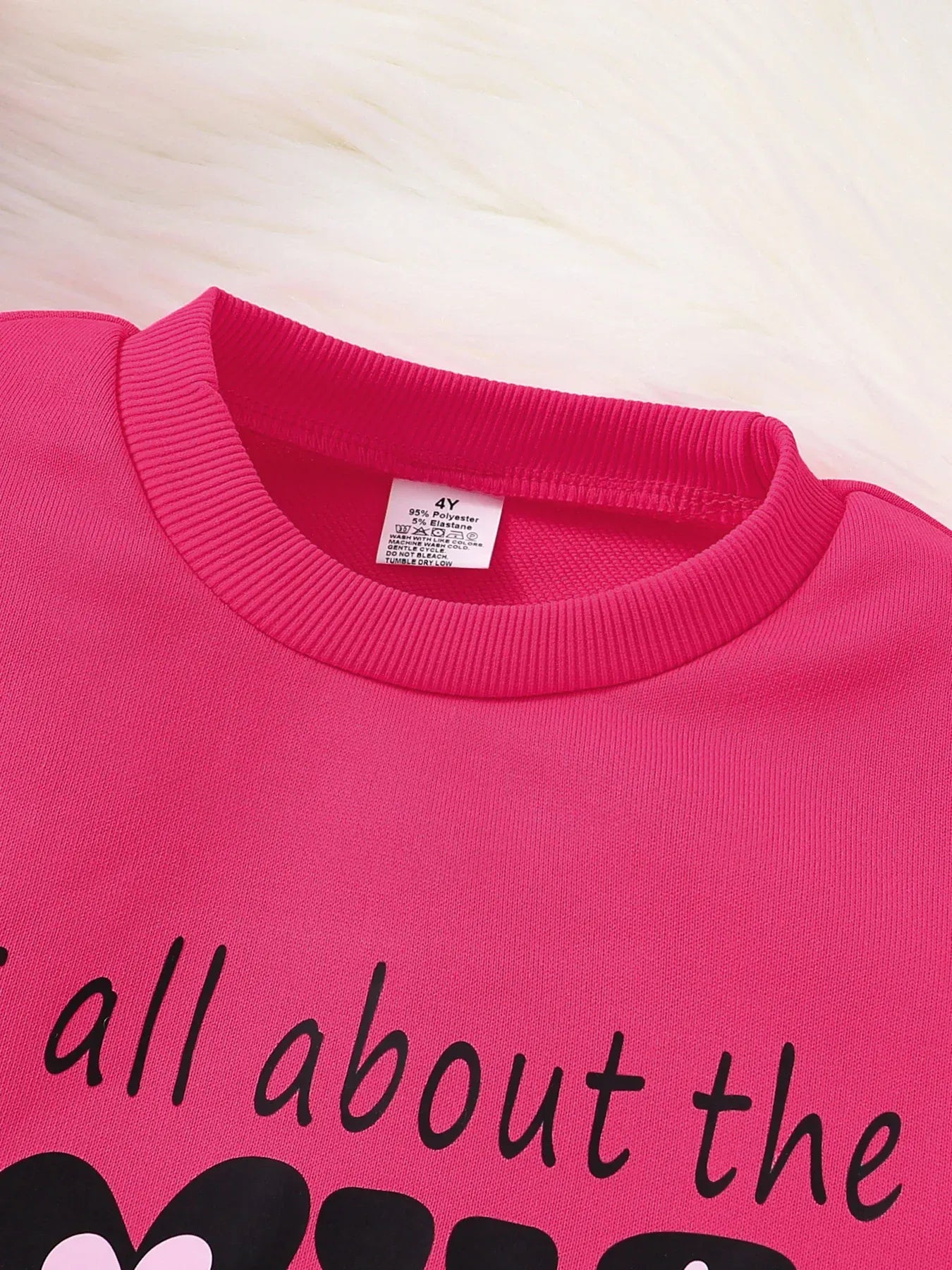 Trendy Kids Apparel Kids Clothing Girls' Pink Love Print Set