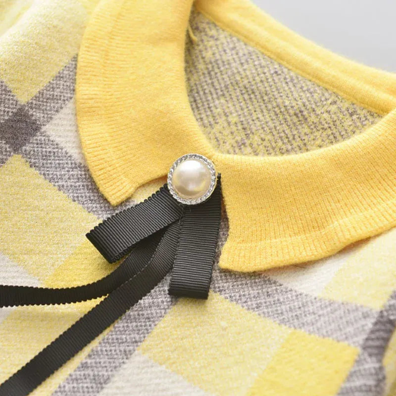 Trendy Kids Apparel Kids Clothing Girls Plaid Cute Clothing Sets