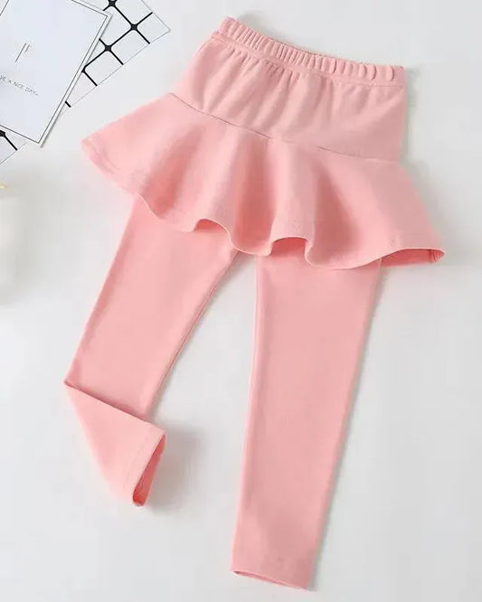 Trendy Kids Apparel Kids Clothing Girls' Skirted Leggings | 2-in-1 Cotton Pants for Kids