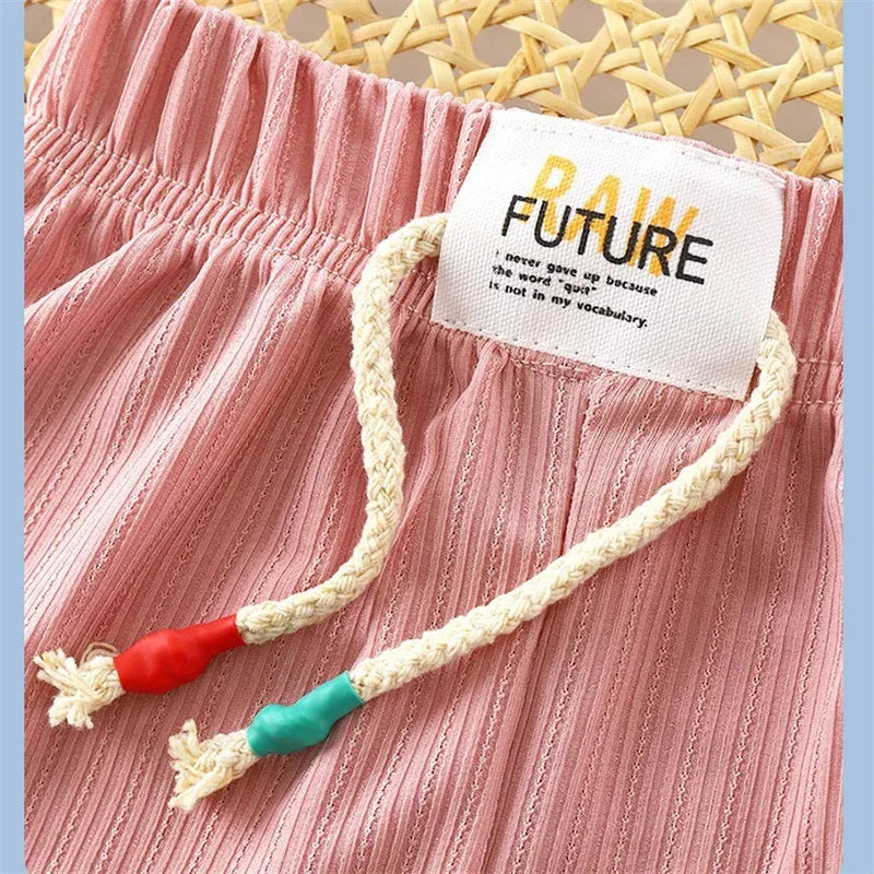 Trendy Kids Apparel Kids Clothing Girls' Solid Color Soft Casual Sport Pants