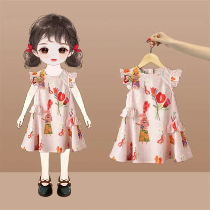 Trendy Kids Apparel Kids Clothing Girls Summer Flower Dress