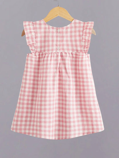 Trendy Kids Apparel Kids Clothing Girls Summer Plaid Dress