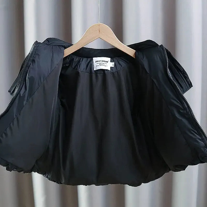 Trendy Kids Apparel Kids Clothing Girls Thicken Velvet Lined Winter Parka