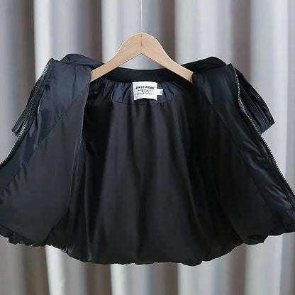 Trendy Kids Apparel Kids Clothing Girls Thicken Velvet Lined Winter Parka