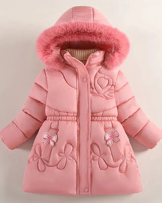 Trendy Kids Apparel Kids Clothing Girls' Warm Hooded Winter Parka