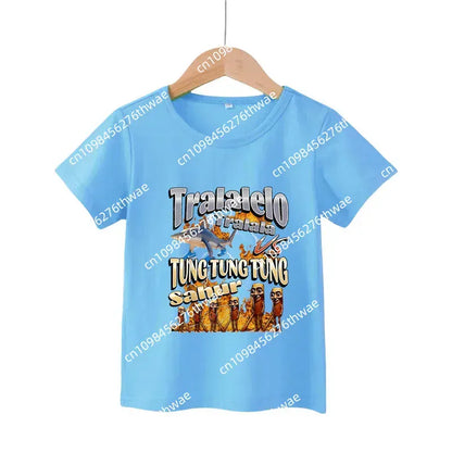 Trendy Kids Apparel Kids Clothing Italian Brainrot Boys T-shirt