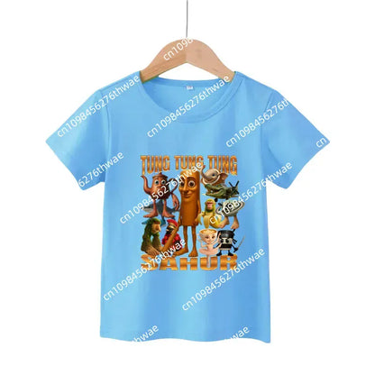 Trendy Kids Apparel Kids Clothing Italian Brainrot Boys T-shirt