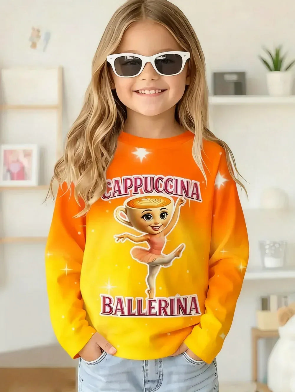 Trendy Kids Apparel Kids Clothing Italian Brainrot Long Sleeve T-Shirt