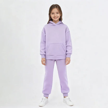 Trendy Kids Apparel Kids Clothing Kids' Baby Girls' Solid Color Hoodie & Pants Set