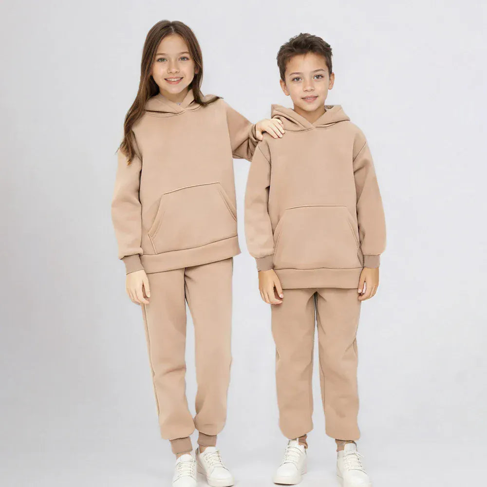 Trendy Kids Apparel Kids Clothing Kids' Baby Girls' Solid Color Hoodie & Pants Set