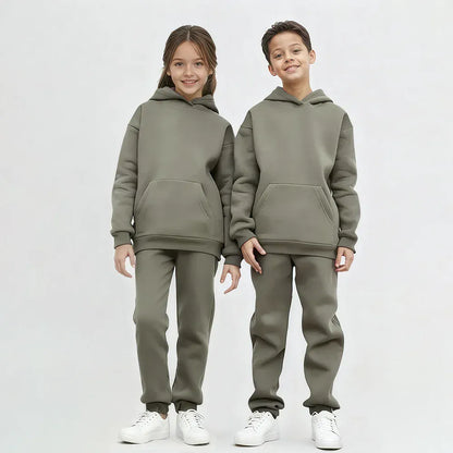 Trendy Kids Apparel Kids Clothing Kids' Baby Girls' Solid Color Hoodie & Pants Set