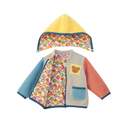Trendy Kids Apparel Kids Clothing Kids' Cartoon Bear Fleece Jacket Boys'