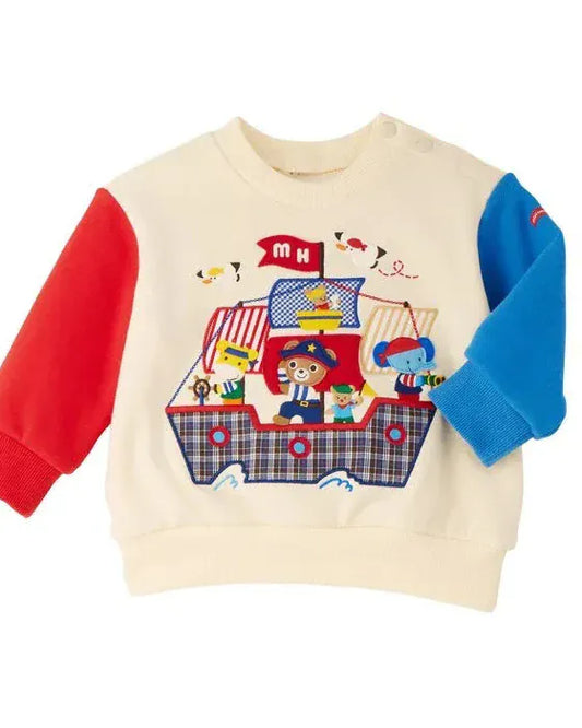 Trendy Kids Apparel Kids Clothing Kids' Cartoon Elephant Pirate Cotton Pullover