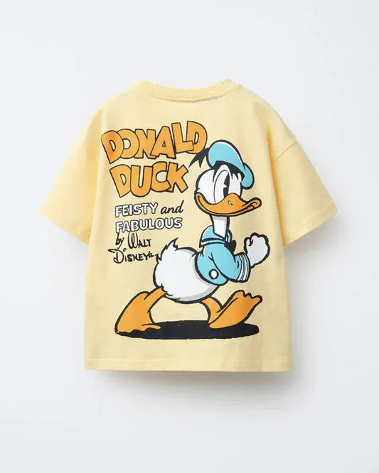 Trendy Kids Apparel Kids Clothing Kids Cartoon Print Short-Sleeved T-Shirt