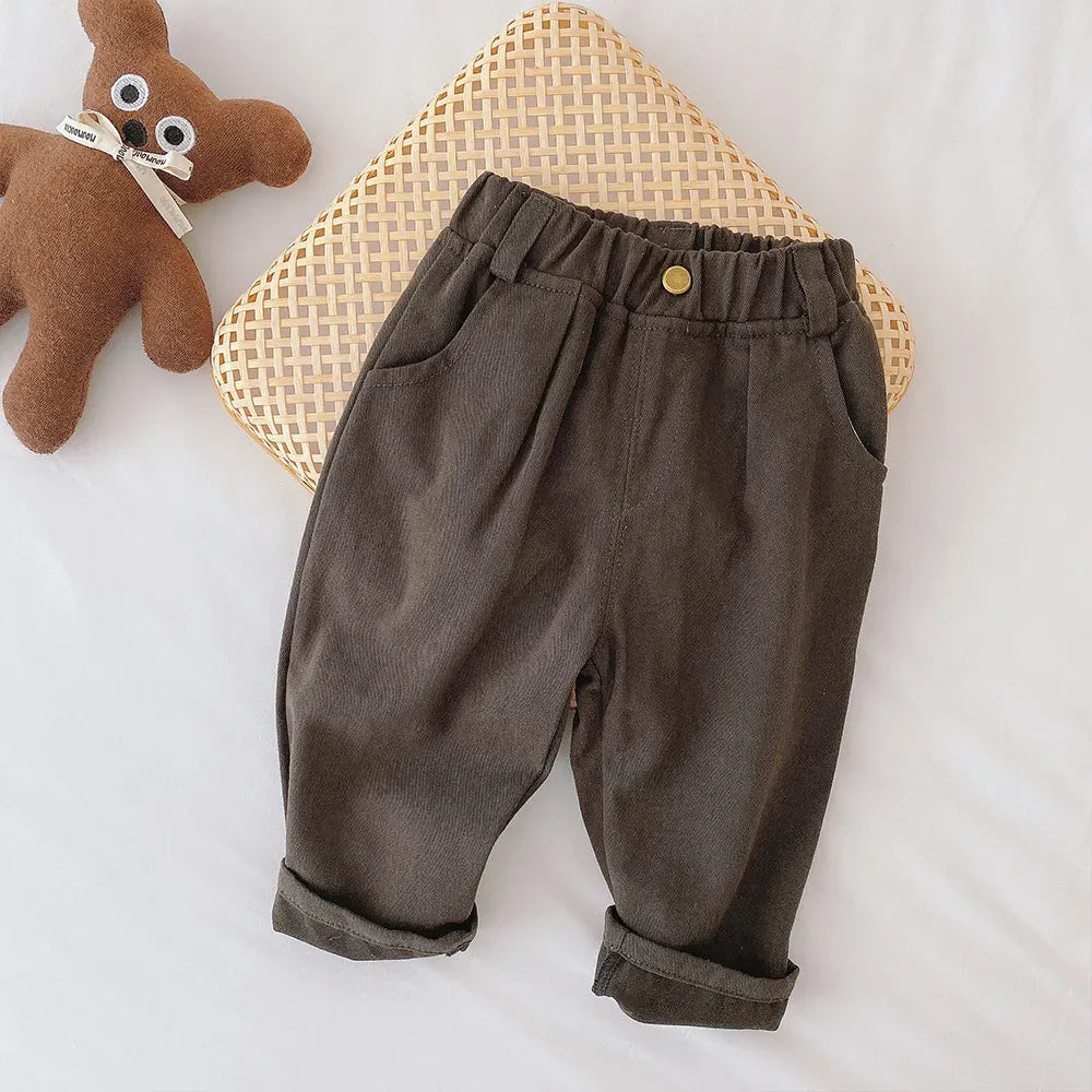 Trendy Kids Apparel Kids Clothing Kids Cotton Canvas Casual Pants