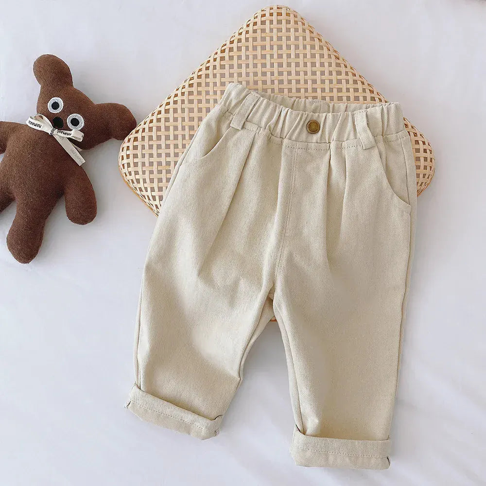 Trendy Kids Apparel Kids Clothing Kids Cotton Canvas Casual Pants
