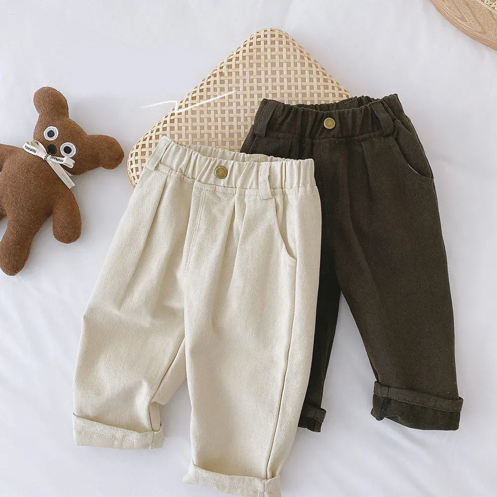 Trendy Kids Apparel Kids Clothing Kids Cotton Canvas Casual Pants