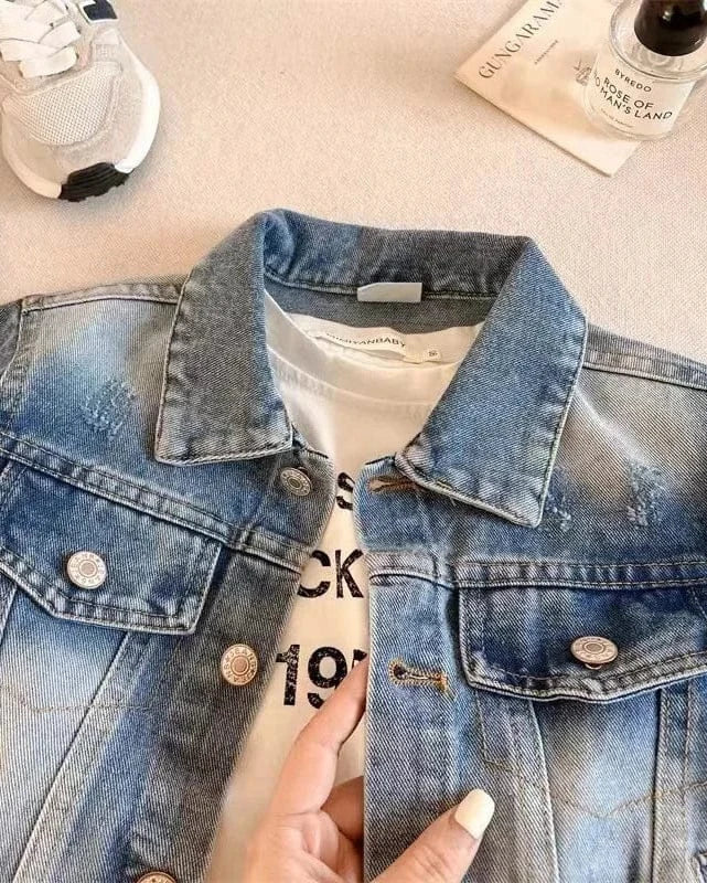Trendy Kids Apparel Kids Clothing Kids' Ripped Denim Jacket