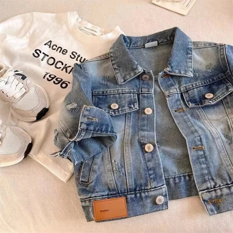 Trendy Kids Apparel Kids Clothing Kids' Ripped Denim Jacket