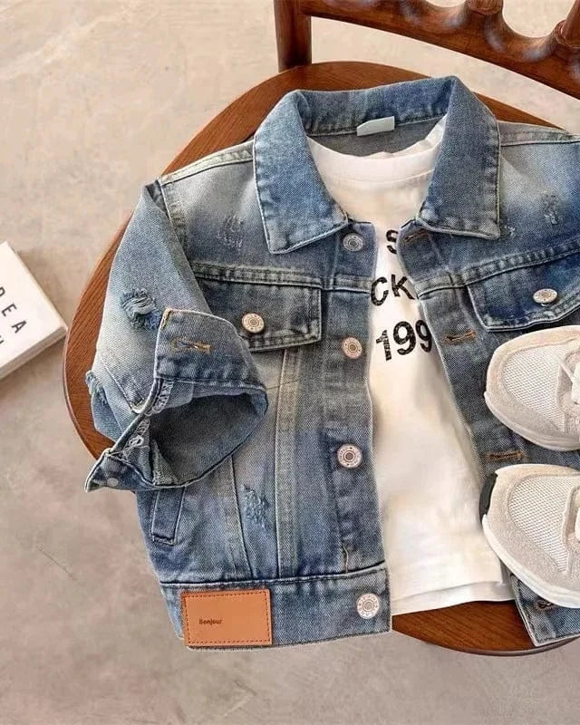 Trendy Kids Apparel Kids Clothing Kids' Ripped Denim Jacket