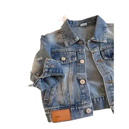 Trendy Kids Apparel Kids Clothing Kids' Ripped Denim Jacket