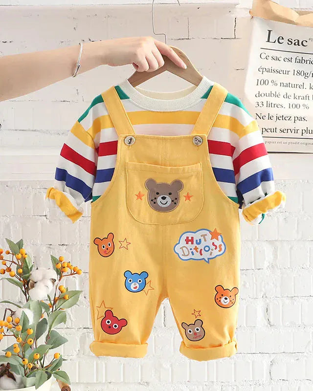 Trendy Kids Apparel Kids Clothing Kids Spring Autumn Overall Set