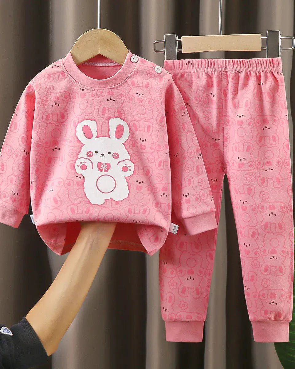 Trendy Kids Apparel Kids Clothing Kids' Unisex Cotton Autumn/Winter Pajama Set