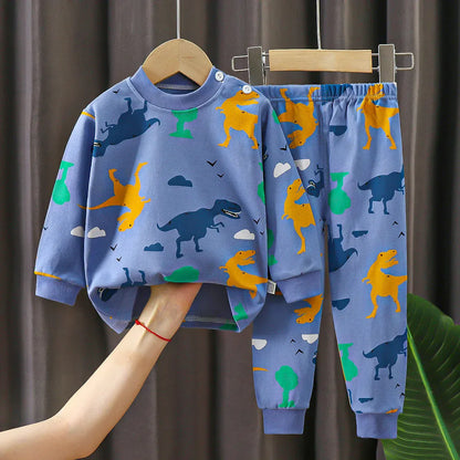 Trendy Kids Apparel Kids Clothing Kids' Unisex Cotton Autumn/Winter Pajama Set