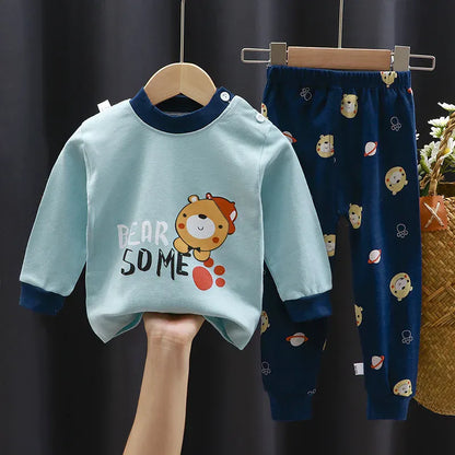 Trendy Kids Apparel Kids Clothing Kids' Unisex Cotton Autumn/Winter Pajama Set