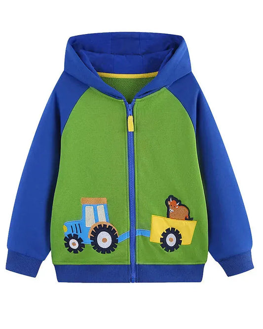 Trendy Kids Apparel Kids Clothing Kids' Unisex Full-Zip Hooded Fleece Sweatshirt