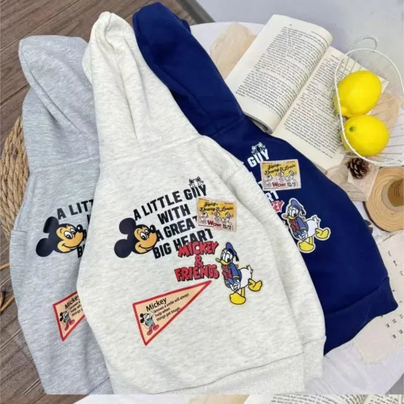 Trendy Kids Apparel Kids Clothing Kids Unisex Mickey Print Plush Zip-Up Hoodie