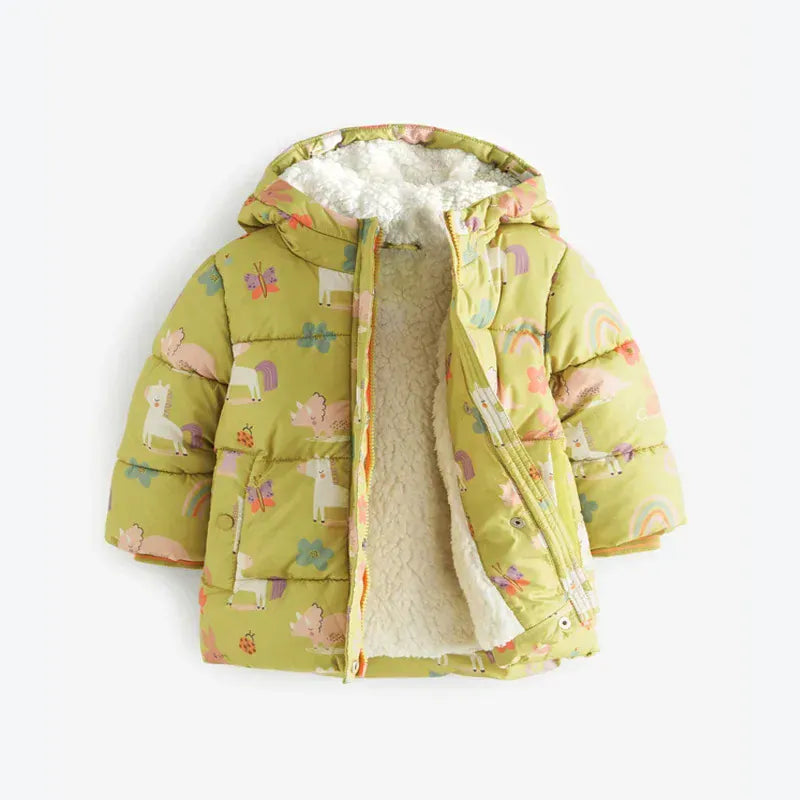 Trendy Kids Apparel Kids Clothing Kids' Unisex Winter Warm Cotton Cartoon Hooded Jacket