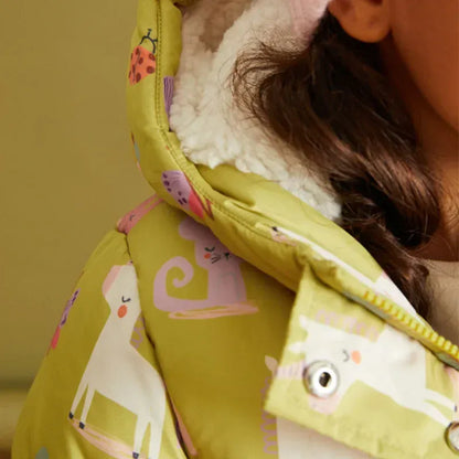 Trendy Kids Apparel Kids Clothing Kids' Unisex Winter Warm Cotton Cartoon Hooded Jacket