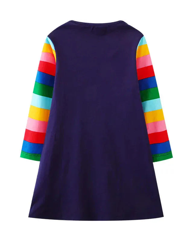 Trendy Kids Apparel Kids Clothing Long Sleeve Kids Preppy Style Dress