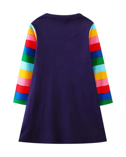 Trendy Kids Apparel Kids Clothing Long Sleeve Kids Preppy Style Dress