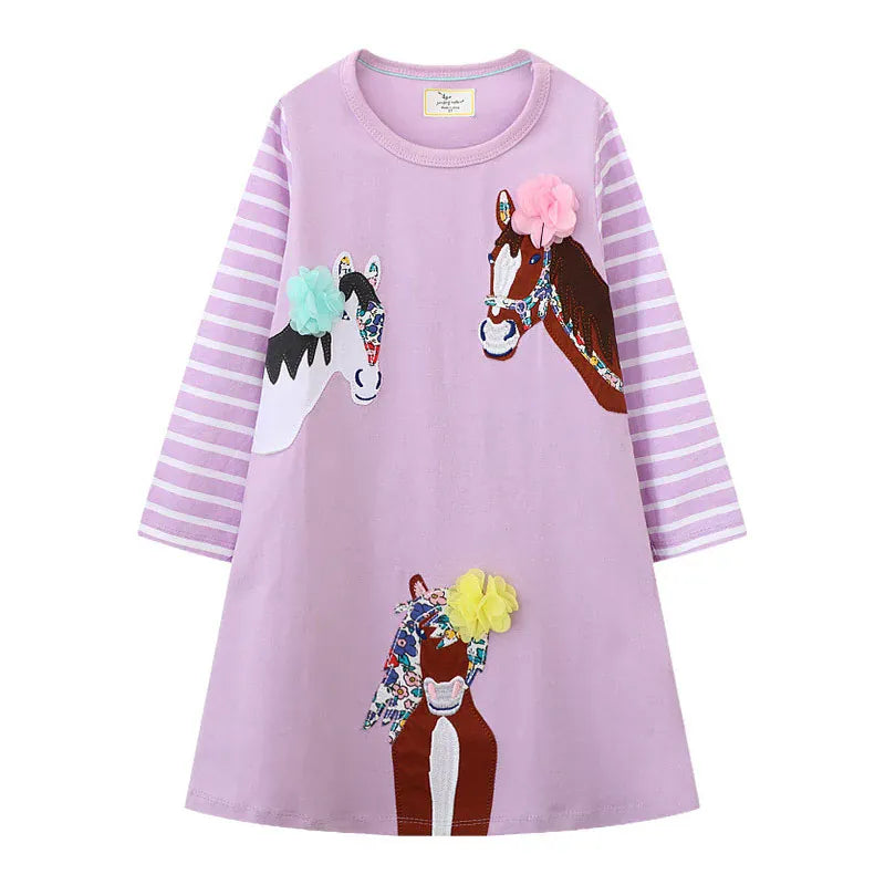 Trendy Kids Apparel Kids Clothing Long Sleeve Kids Preppy Style Dress