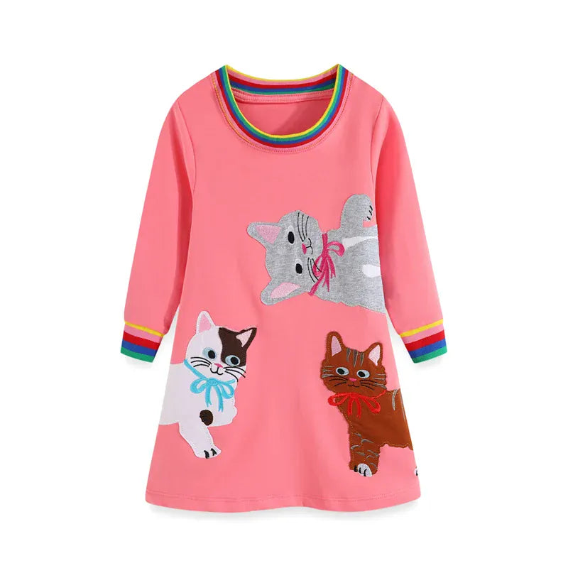 Trendy Kids Apparel Kids Clothing Long Sleeve Kids Preppy Style Dress