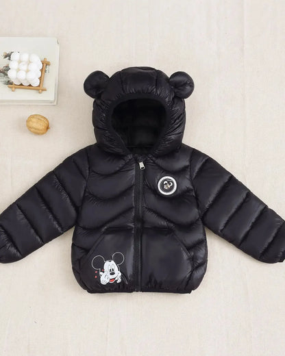 Trendy Kids Apparel Kids Clothing Mickey Mouse Winter Hooded Coat