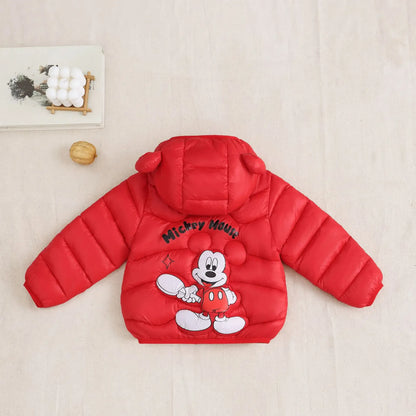 Trendy Kids Apparel Kids Clothing Mickey Mouse Winter Hooded Coat